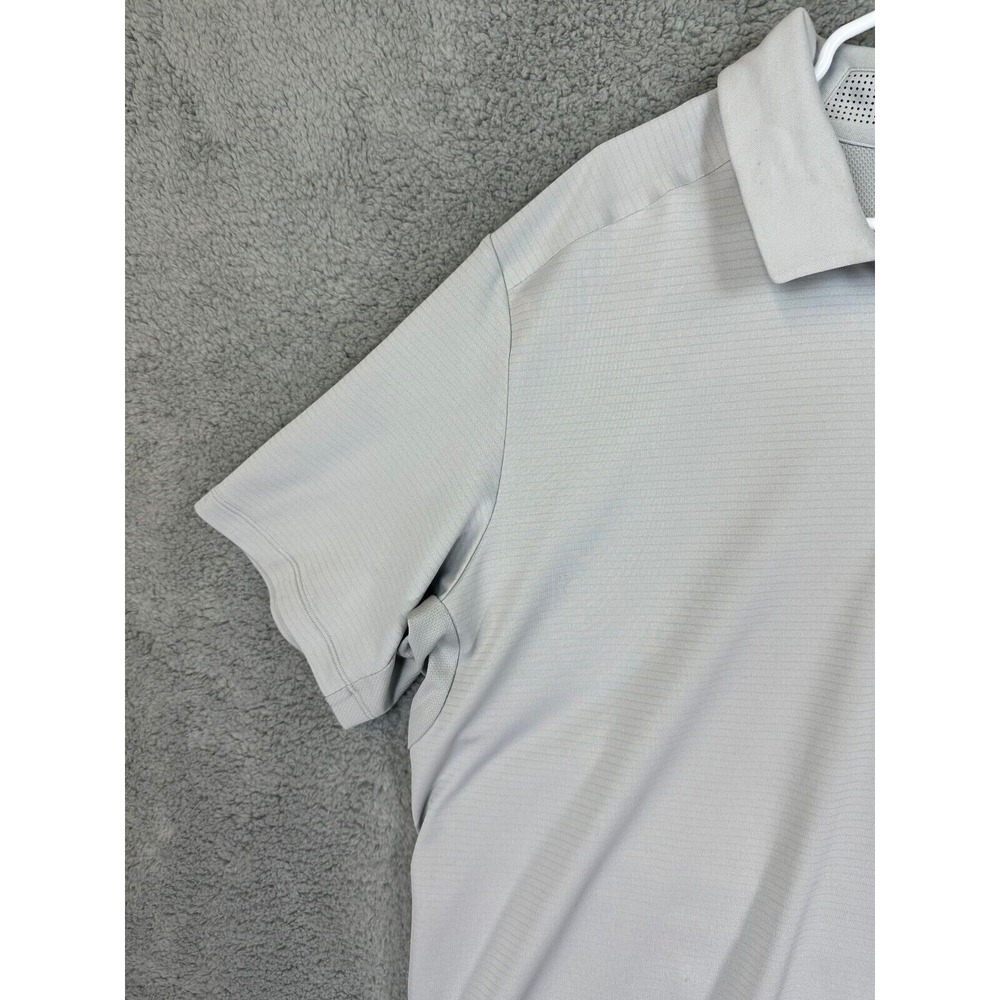 The North Face Polo Shirt Men's Size XL Flash Dry Gray Short Sleeve Golf Striped - Picture 5 of 16
